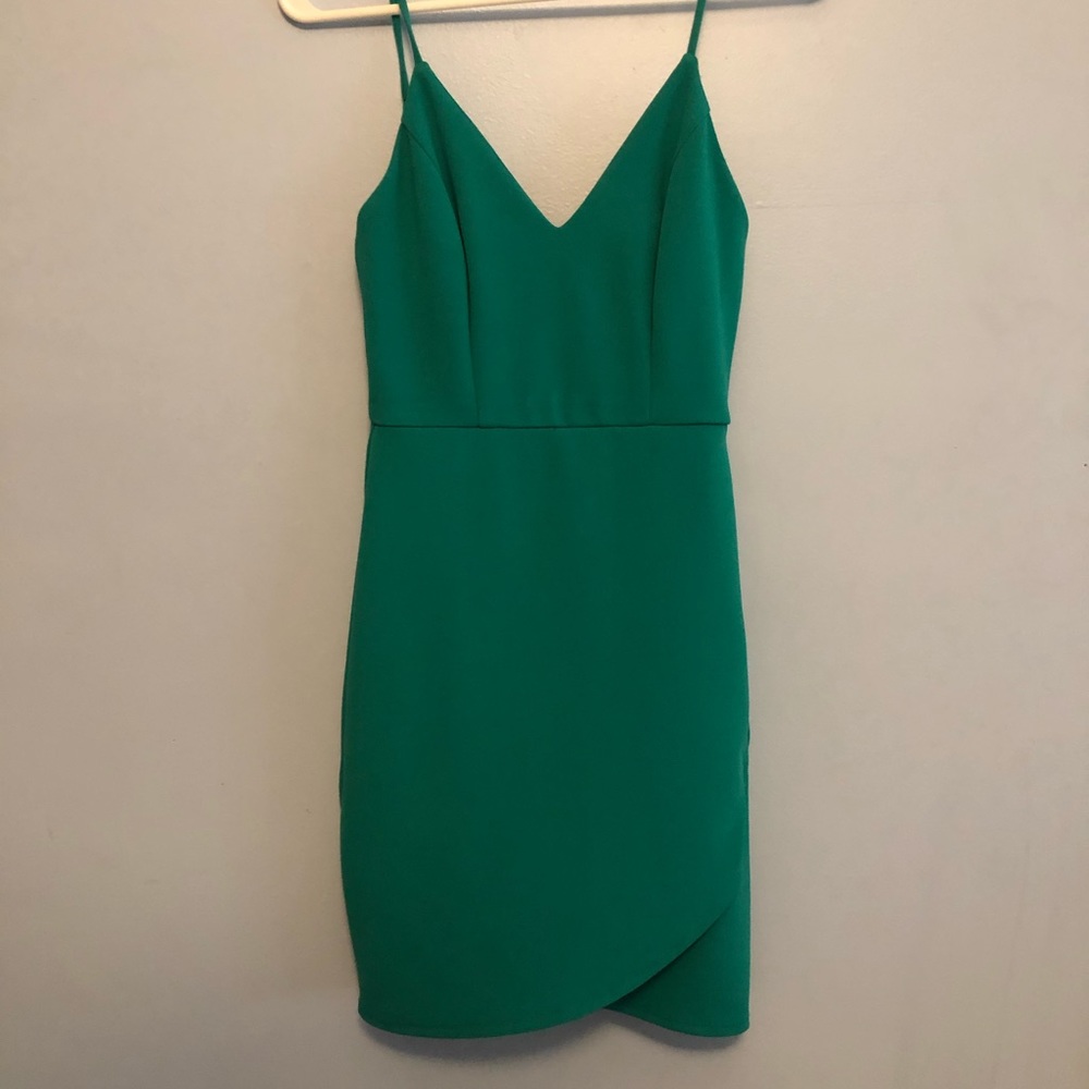 Green cocktail dress